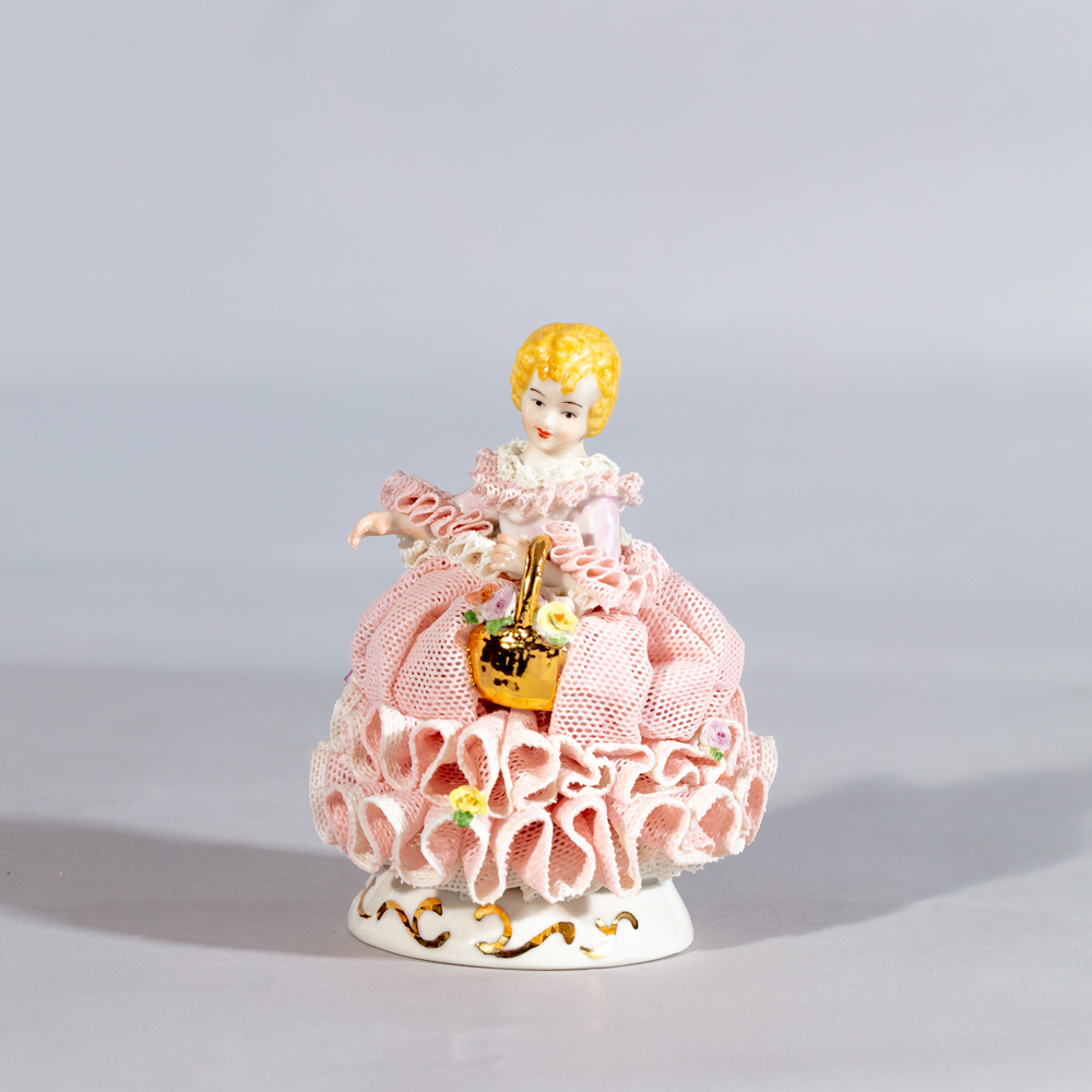 アイリッシュドレスデン IRISH DRESDEN 陶器人形 置物 レースドール