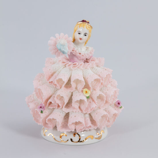 Vtg Dresden Irish Figure Sweet Dreamer Porcelain Lace Child