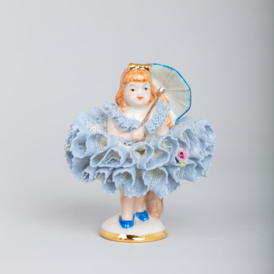 【Irish Dresden】 \"Sweet Dreamer\" Ireland Vtg Dresden Irish Figure Sweet Dreamer Porcelain Lace Child